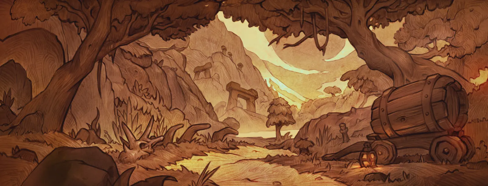 Loading screen of Excavation Site: Wetlands (game art)