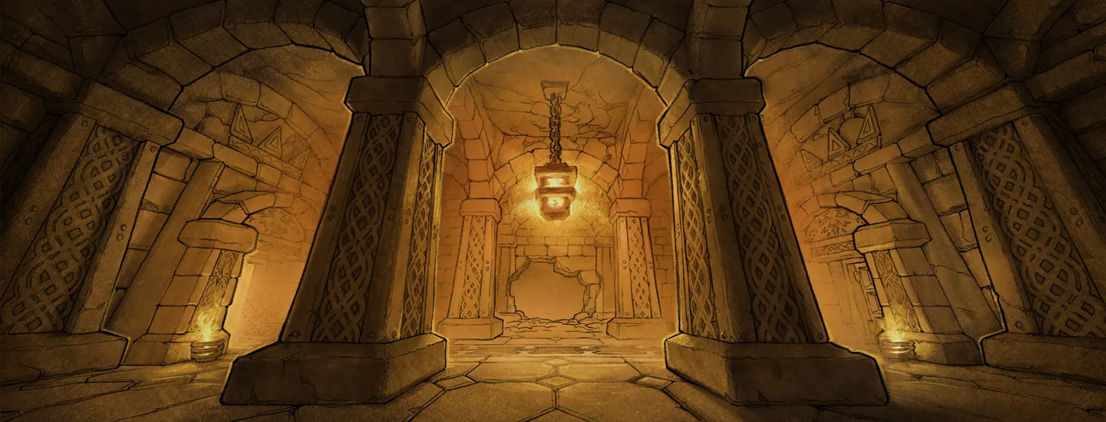 Loading screen of The Hall of Thanes (game art)